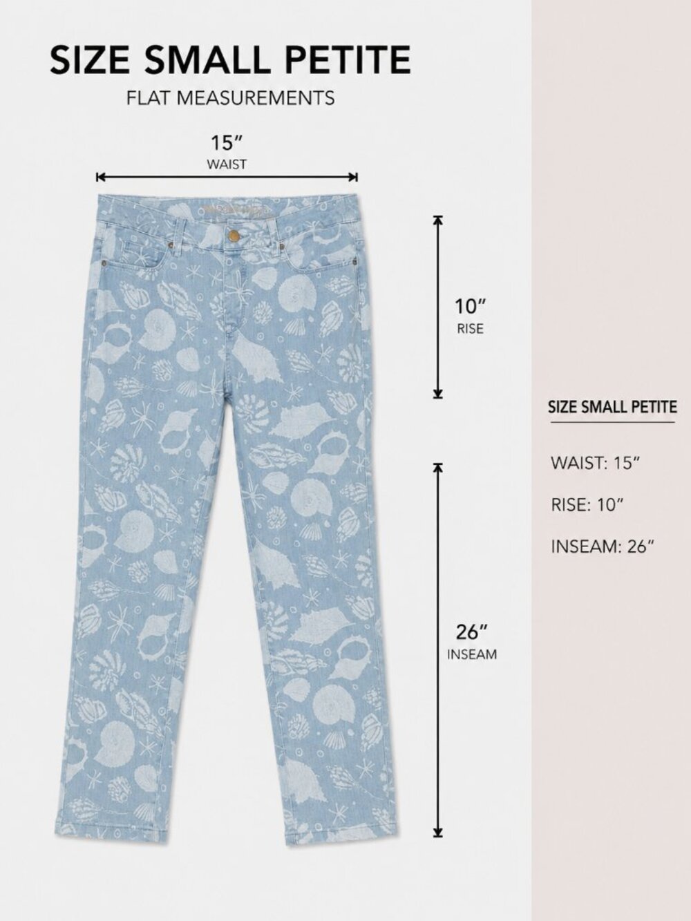 Soft Surroundings Seashells Skinny Jeans